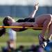 Saline junior Wendy Szuminski competes in the high jump on Tuesday, April 30. Her highest completed jump was five feet. Daniel Brenner I AnnArbor.com
